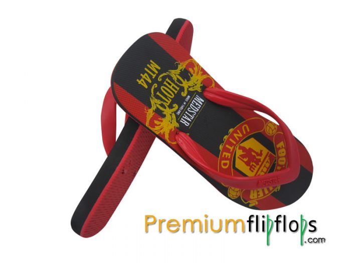 Unisex Rubber Footballer United Flip Flops