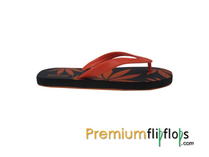 Unisex Thai Rubber Marijuana Screen Print Flip Flops