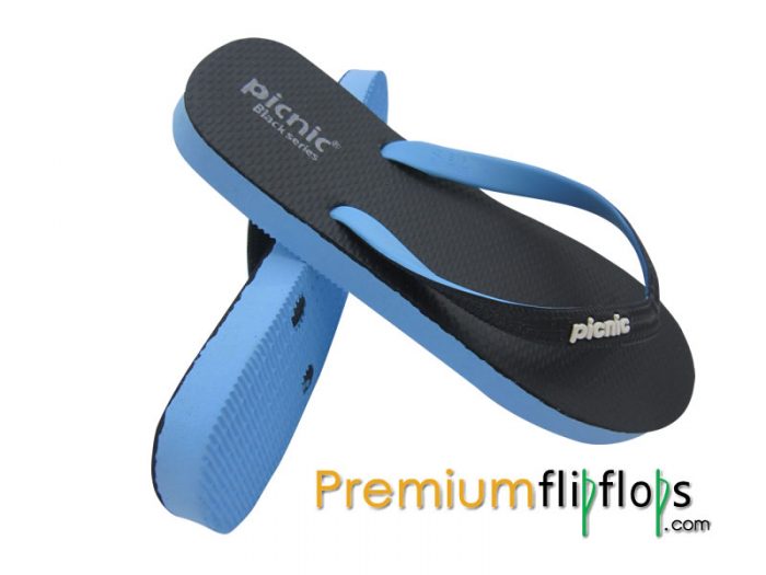 Selipar Getah Asli &Quot;Carbon Cerulean&Quot; Seri Hitam Berkelah - Image 2