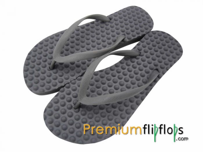 Chanclas Rubber Bubble Health Mo-L Caucho Natural Y Eva Para Mujer Gris