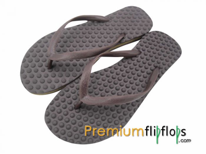 Chanclas Mujer Health Mo-L Caucho Natural Y Eva Marrón